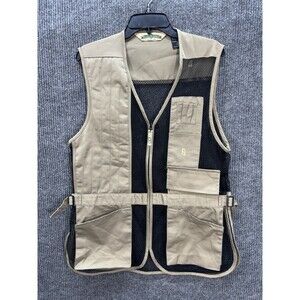 Bob Allen Full Mesh Shooting Vest Adult Medium Khaki Tan Hunting Duck Dove Trap